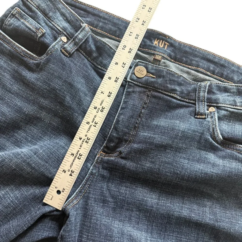 Kut From The Kloth Ankle Straight Leg Jeans Womens 14W Denim Casual Dark Wash - Picture 6 of 9